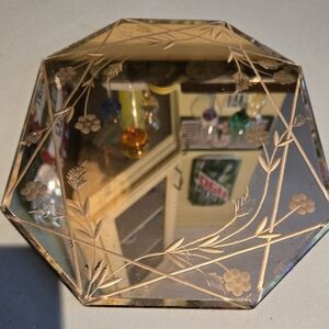 Antique Mirror Perfume Tray